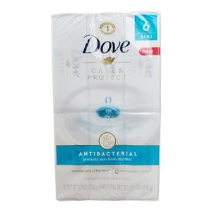 DOVE ANTIBACTERIAL DRYNESS BEAUTY BAR SOAP 6 PK (BARS 3.7 OZ EACH) - NEW IN BOX